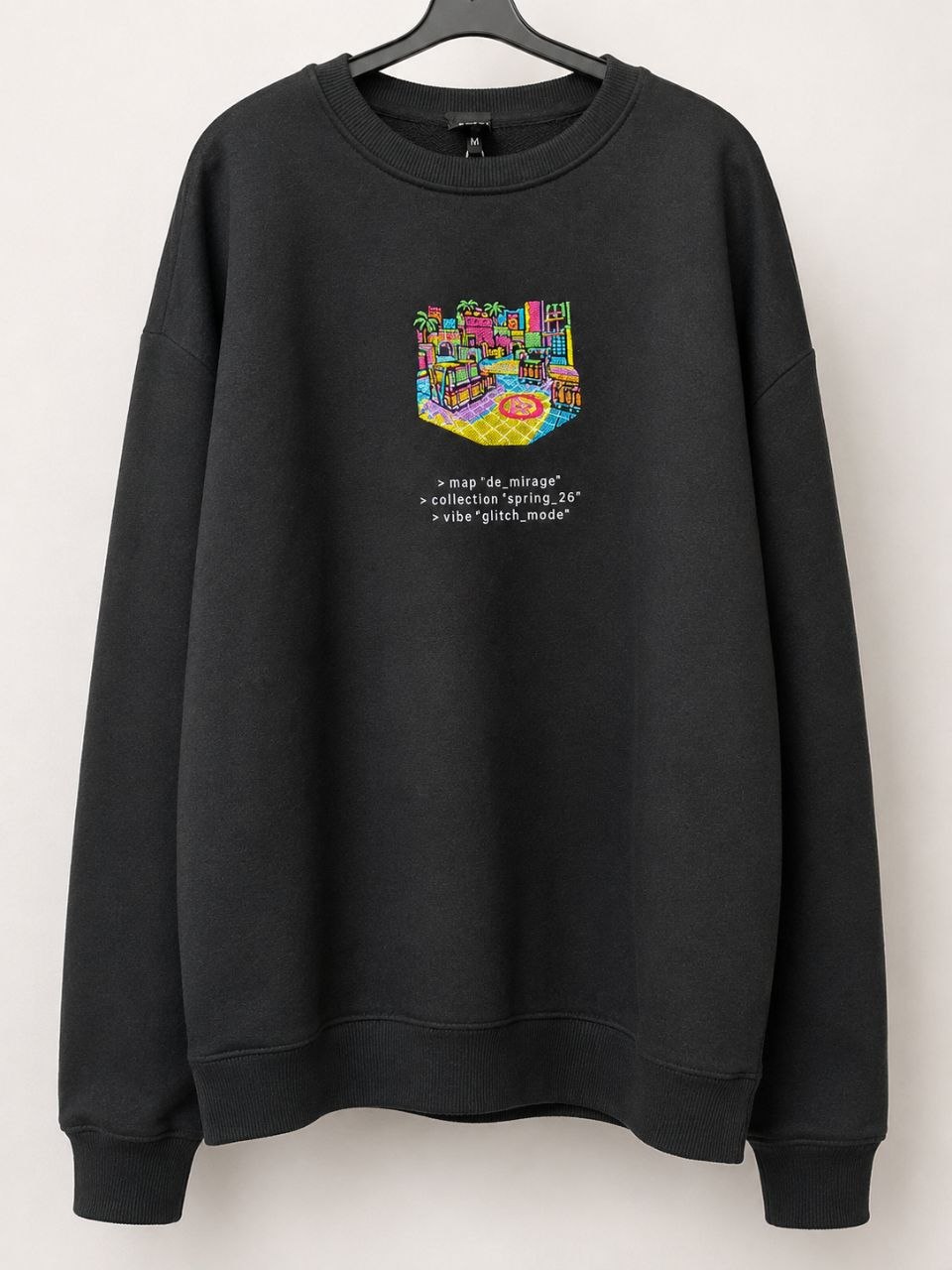 CS Mirage Glitch Crewneck Black